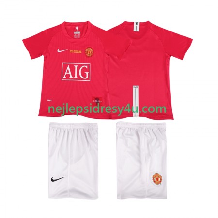 Fotbalový Dres Manchester United Champions League 2007 2008 Retro Dětské Domácí